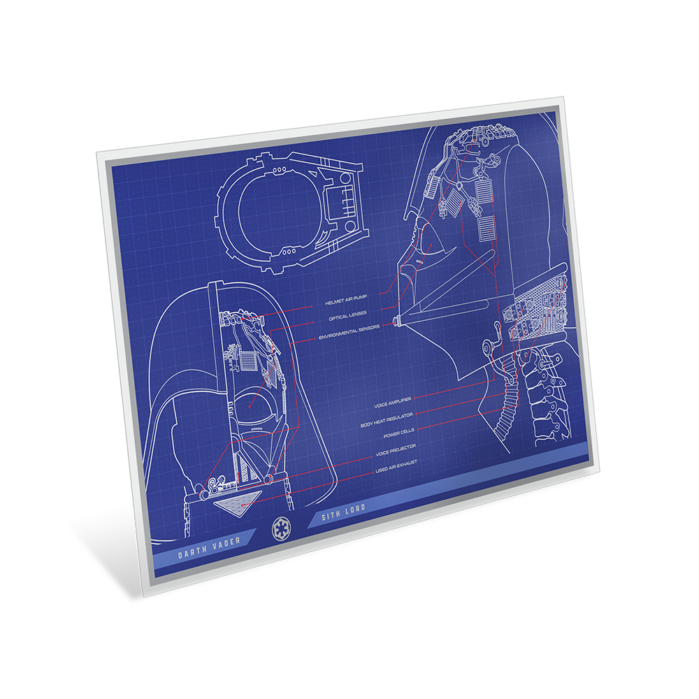 Star Wars™ Darth Vader Helmet™ Blueprint Foil